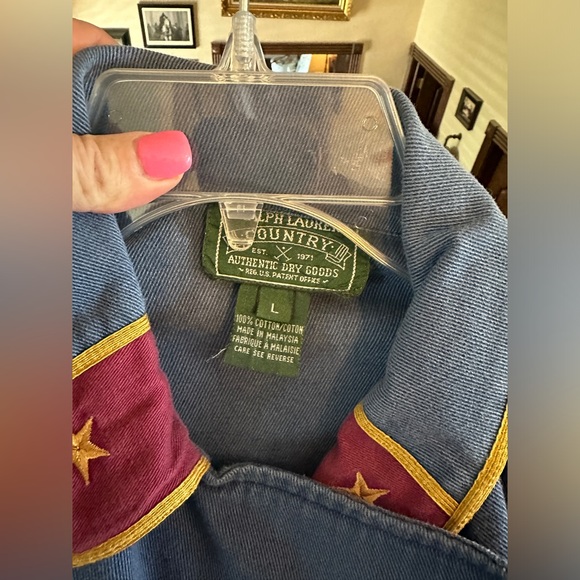 Ralph Lauren Blue Military Jacket with Gold Accents - Picture 6 of 6